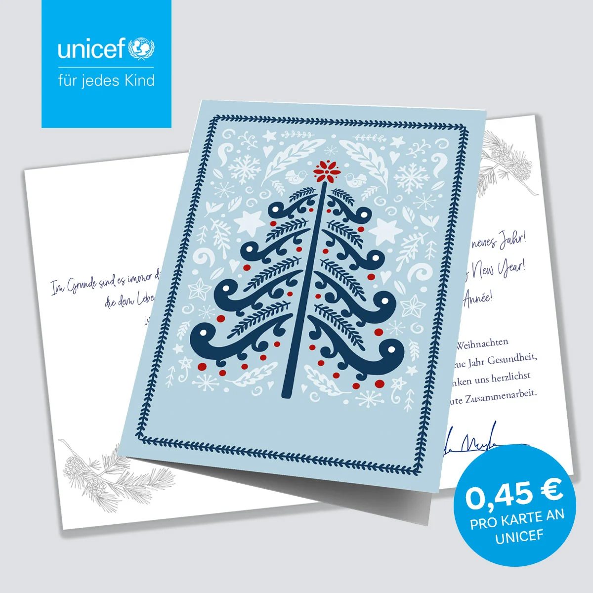 Weihnachtskarte 'Special Friends' – Mit Gold-Glitzer, 22,9 X 15,2 Cm, Traditionelles Motiv